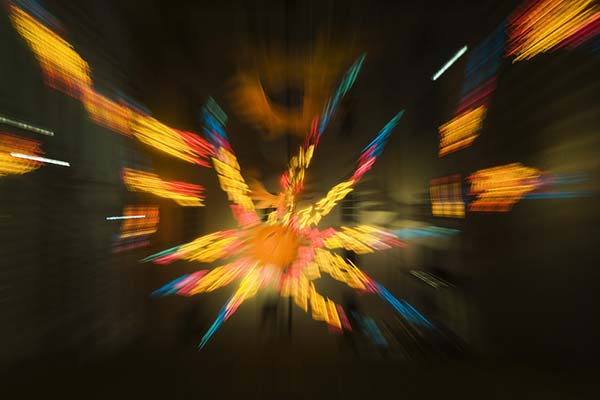 Luci d'artista in piazzetta Carlo Mollino