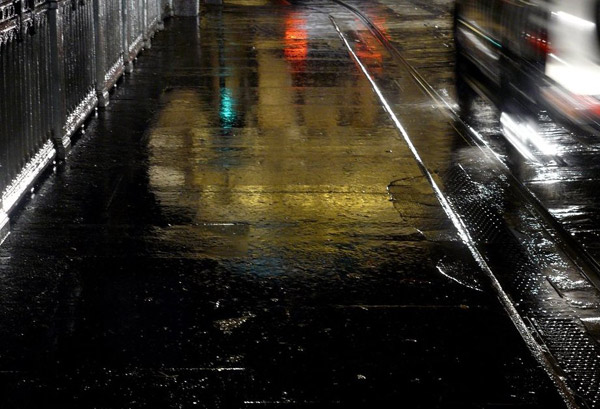 Traffico, pioggia e notte