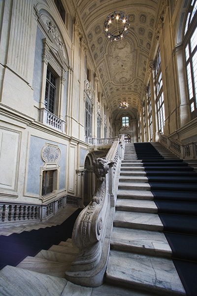 Palazzo Madama, il grande scalone di ingresso