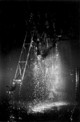 Stella ruotante di fronte all'Alcatraz per il Natale 1998