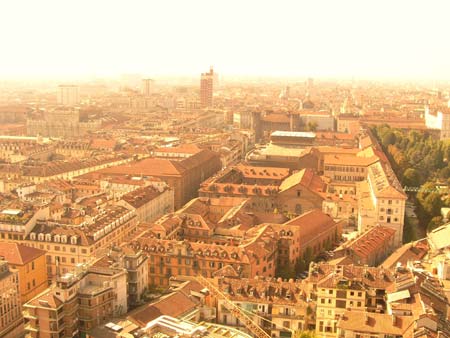 Panorama dalla Mole, verso piazza Castello