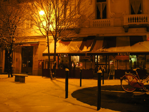 Neve in piazza Emanuele Filiberto