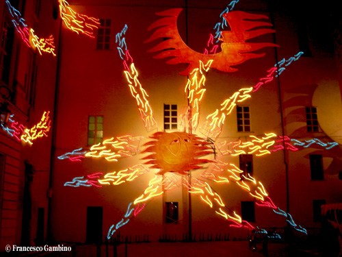 Luci d'Artista in piazzetta Accademia Militare